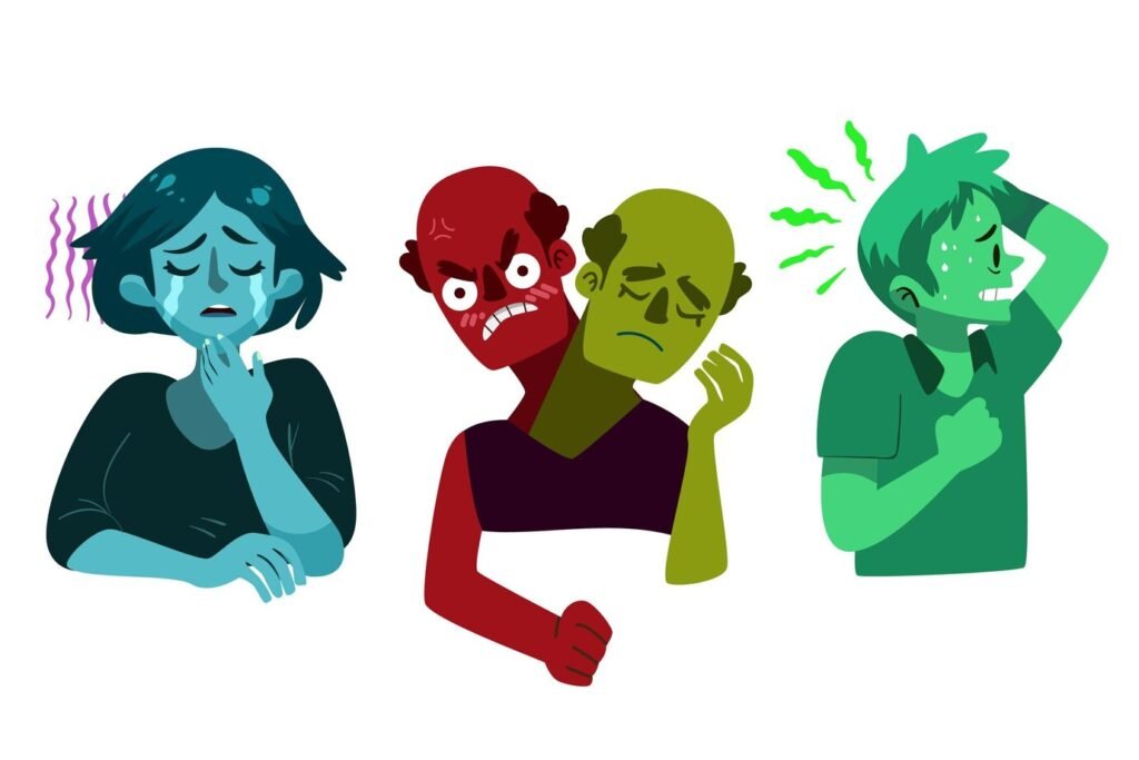 Emotional distress is characterized by strong, erratic feelings and trouble controlling moods.