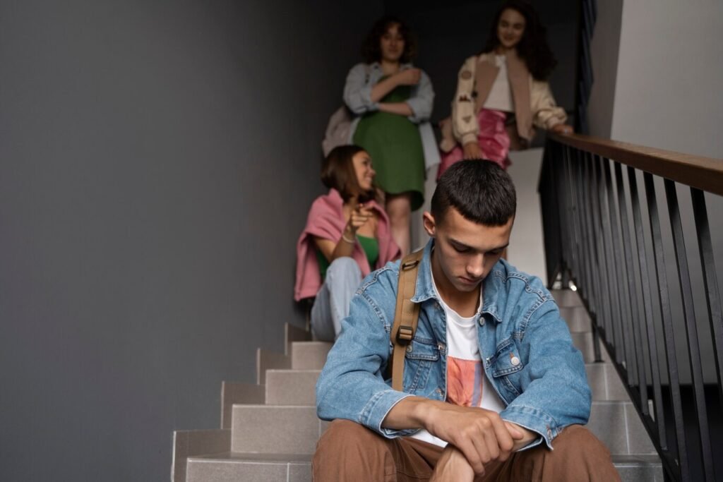Social anxiety is characterized by extreme self-consciousness, a fear of social circumstances, and an avoidance of social relationships.