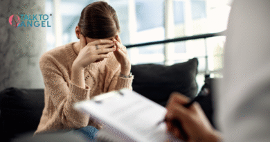 Woman in therapy session for depression