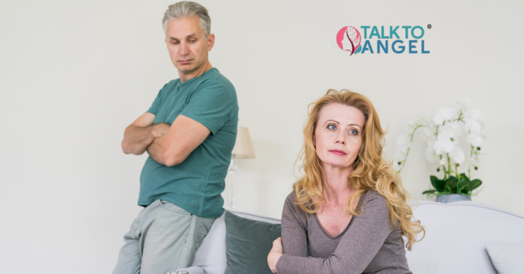 Couple managing anger through online therapy