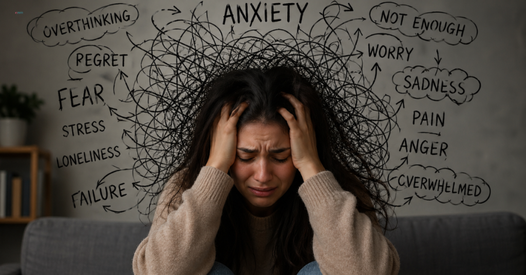 Person practicing MBCT for emotional control