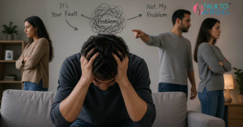 Person reflecting while shifting from blame to self-accountability in reality therapy
