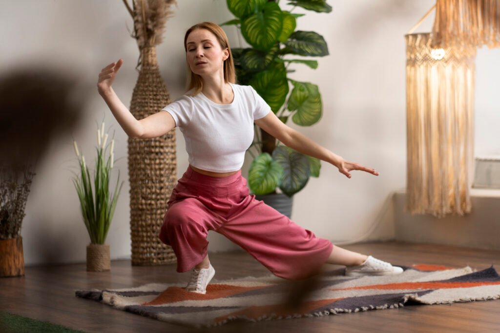 Person practicing dance therapy for flexibility