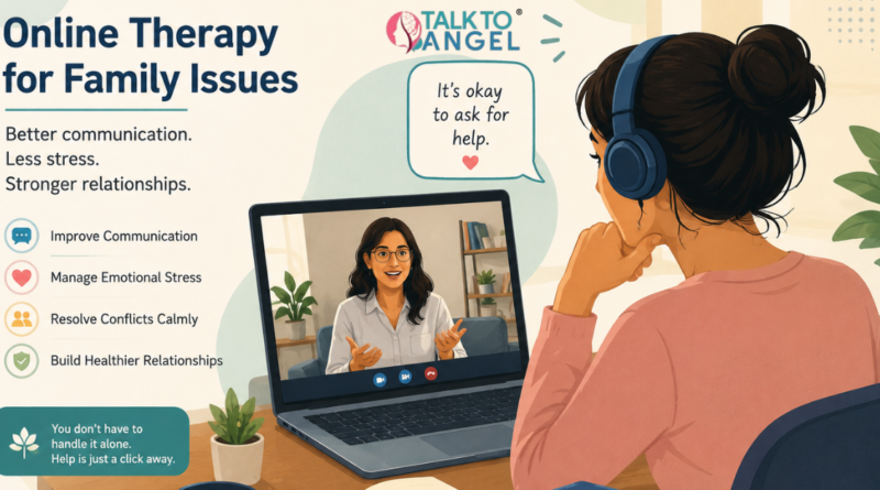 Person attending online therapy session to manage family issues and improve communication at home.