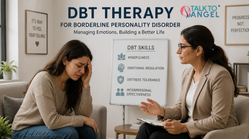 Therapist helping a person with Borderline Personality Disorder manage emotions through DBT therapy.