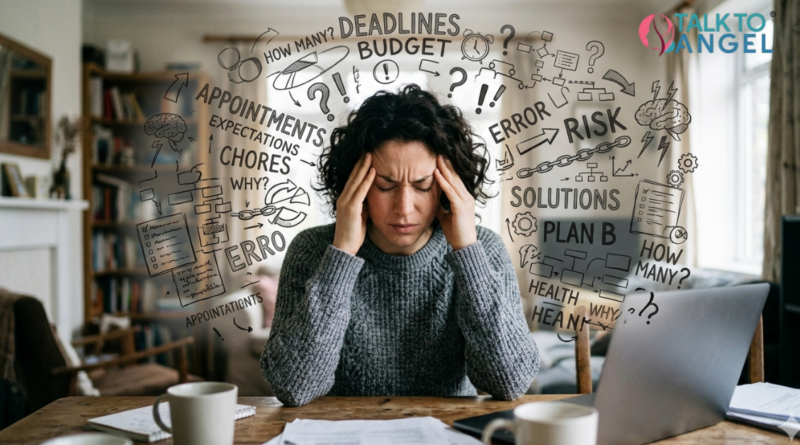 Person looking stressed and lost in thoughts, symbolizing overthinking & feeling trapped in the mind, highlighting the need for ACT therapy