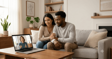 Person attending online counselling to manage anger and improve relationship communication.