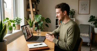 Person receiving online anxiety counselling session for lasting anxiety relief.