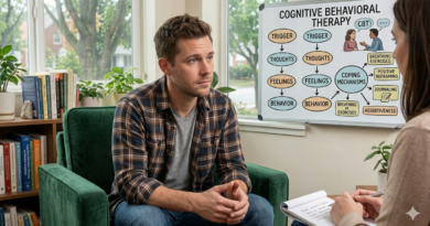 Person receiving online therapy to control emotional outbursts linked to personality disorders.