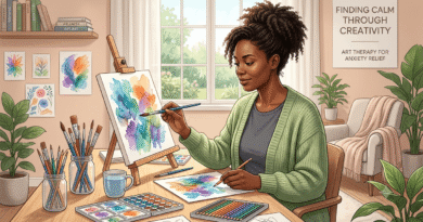 Person using art therapy activities to manage generalized anxiety and express emotions creatively.