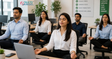 Practicing mindfulness in office to reduce employee burnout and improve productivity