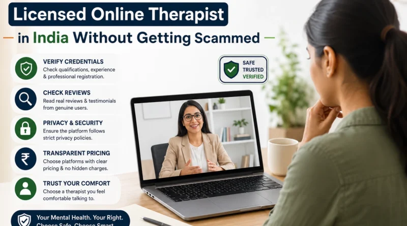 Licensed online therapist in India providing safe and trusted virtual mental health support