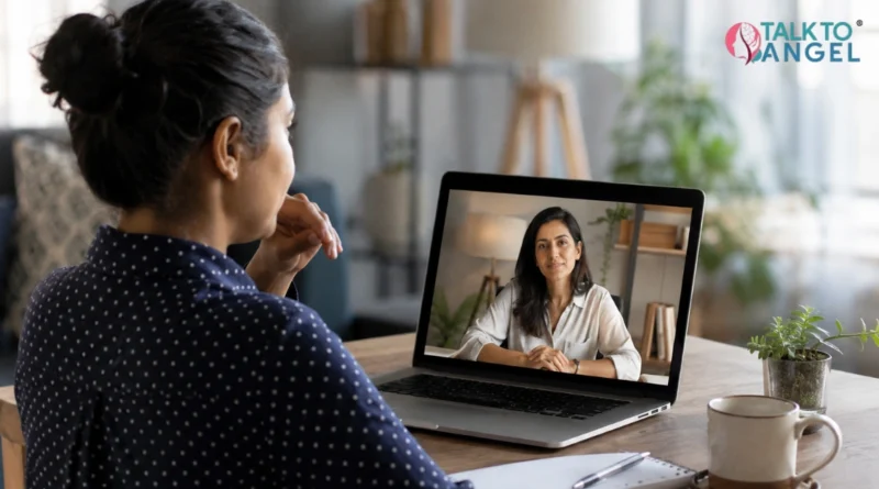 Person consulting an online psychologist in India for professional mental health support and guidance.