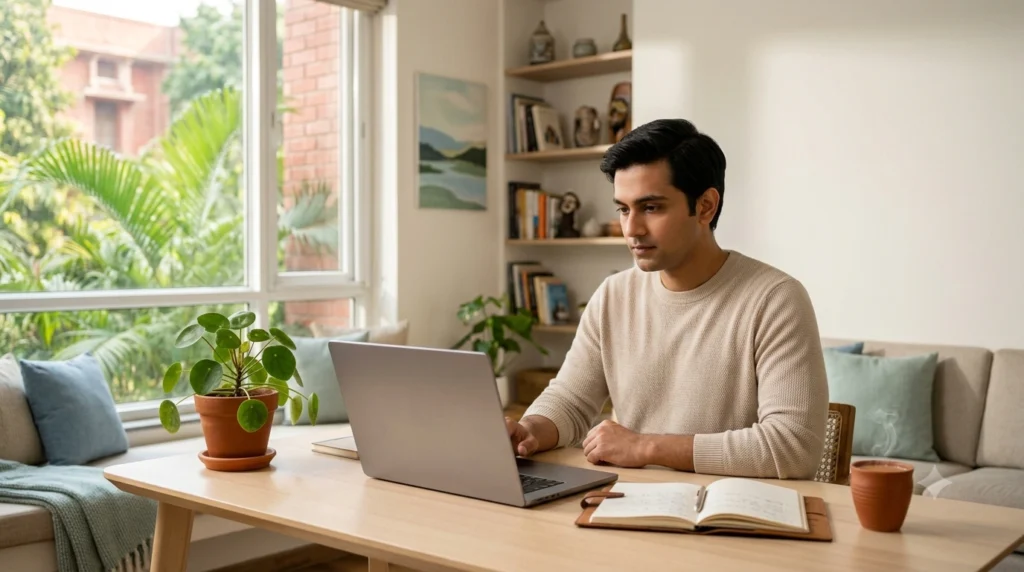 Person researching the best mental health counselling services in Delhi for professional emotional support