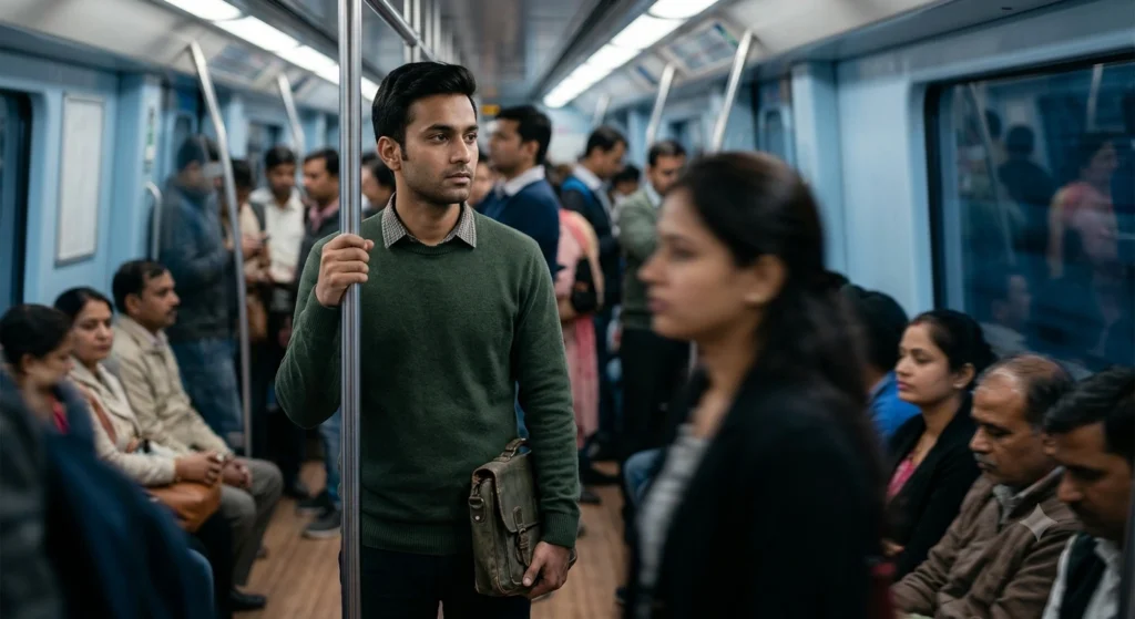 Person feeling lonely in a crowd, highlighting social disconnection and the role of therapy in emotional healing.