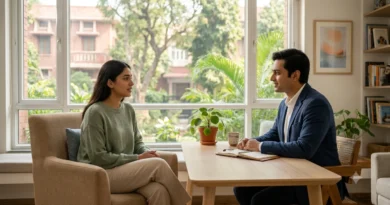 Person consulting an OCD specialist in Delhi NCR for professional mental health support and treatment.