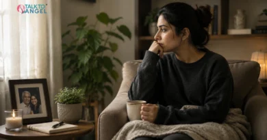 Person finding comfort and healing after the loss of a family member