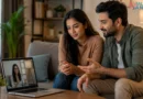 Couple discussing relationship concerns during an online couples therapy session