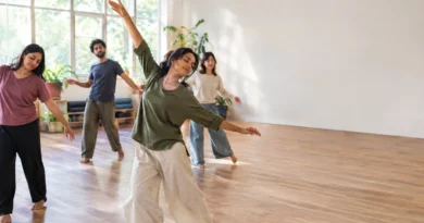 Dance therapy session showing movement-based emotional expression and mental health support