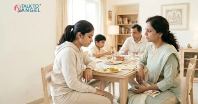 Parents noticing subtle eating disorders signs in a teenager