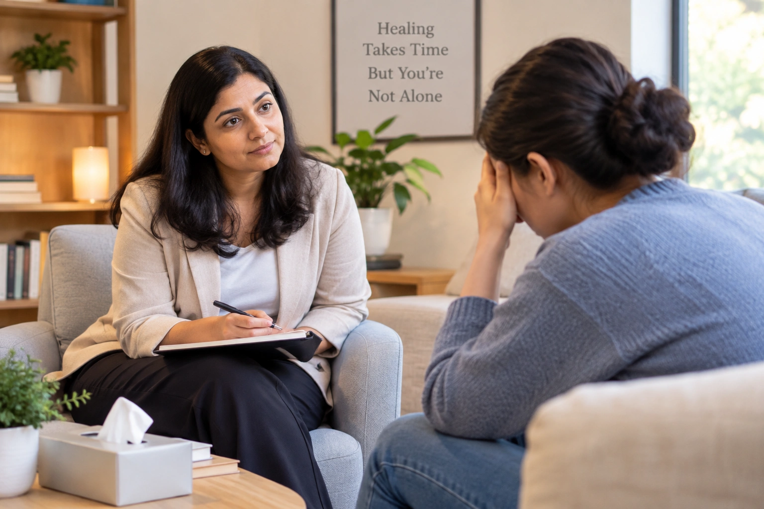 Therapy session supporting recovery from major depressive disorder