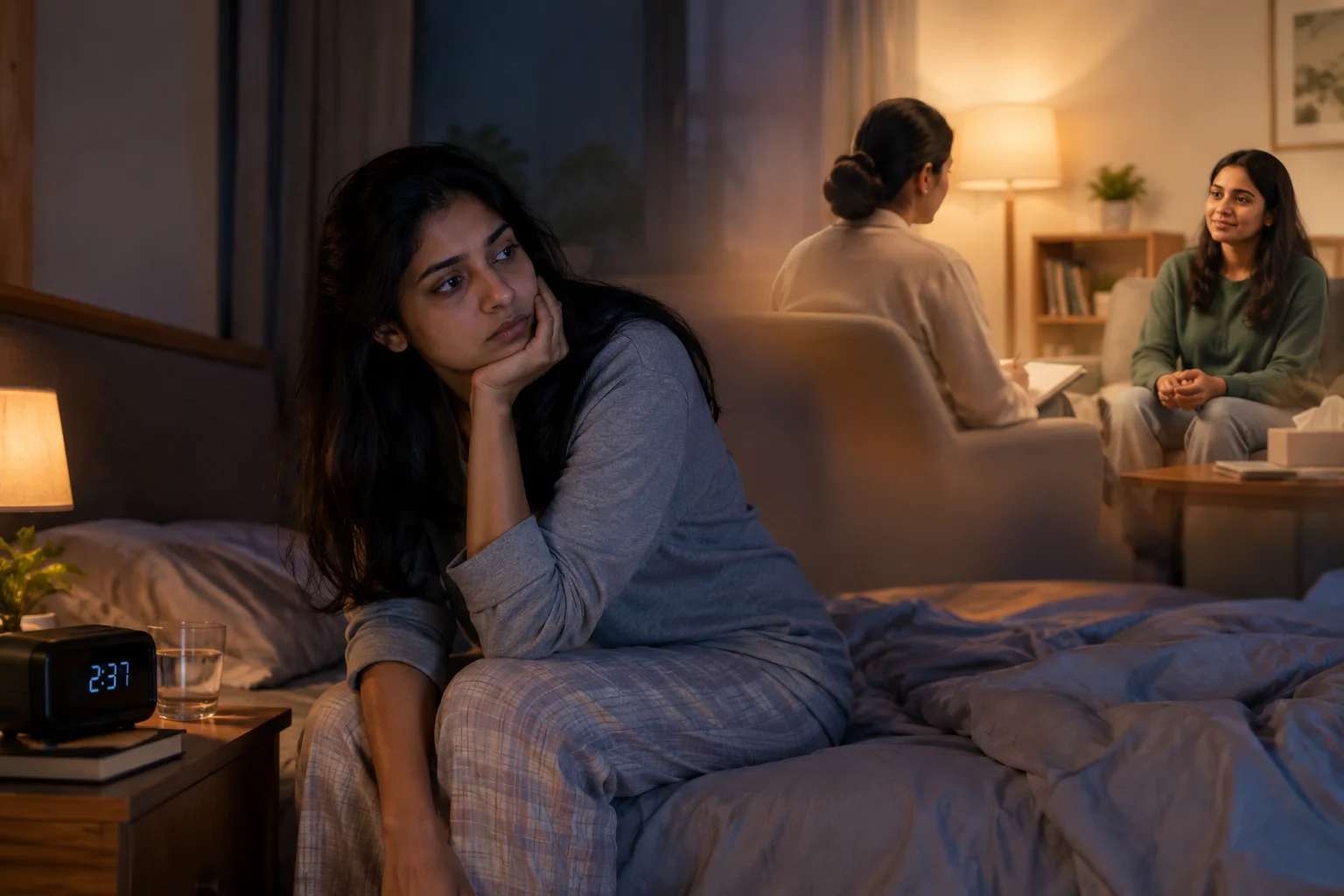 Nightmares and insomnia after trauma can affect sleep, while EMDR therapy may support trauma recovery.