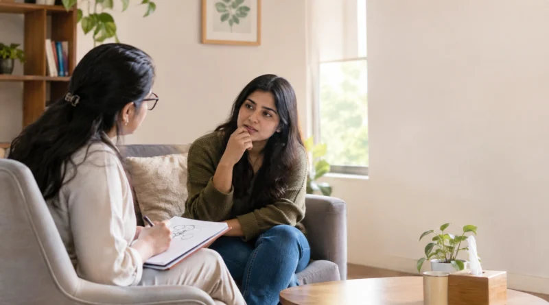 Cognitive Analytic Therapy session helping a person understand stress and develop healthier emotional patterns.