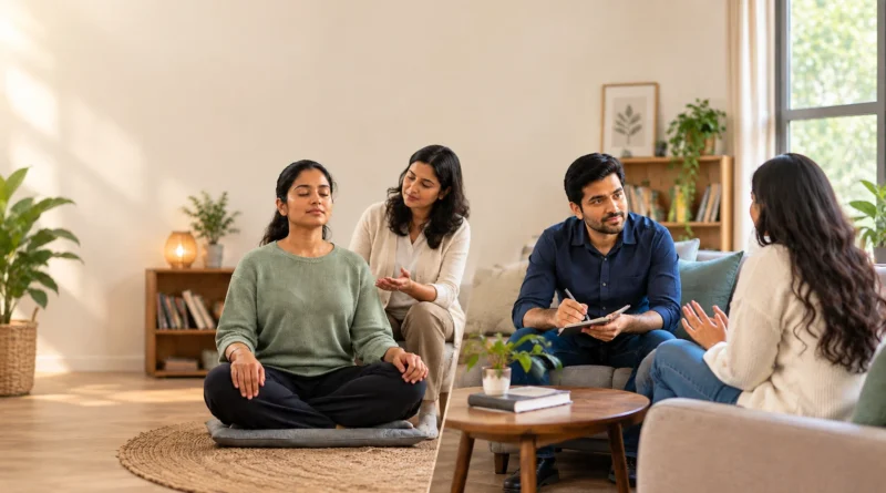 MBCT vs CBT for depression and anxiety, showing two therapy approaches for managing thoughts, emotions, and stress.